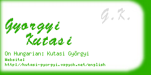 gyorgyi kutasi business card