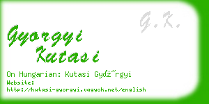 gyorgyi kutasi business card